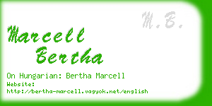 marcell bertha business card